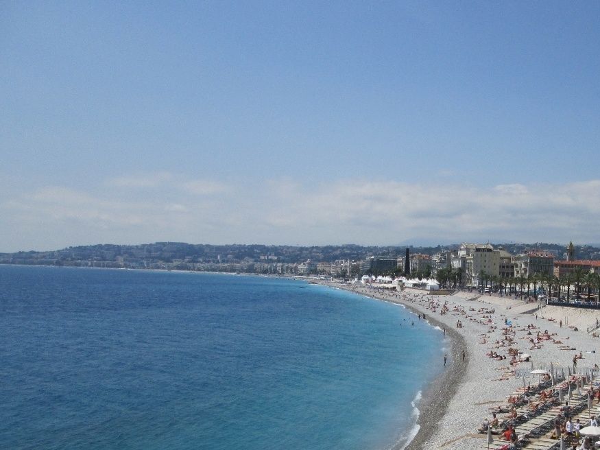 The beach at Nice, France