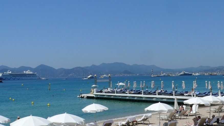 The beach at Cannes