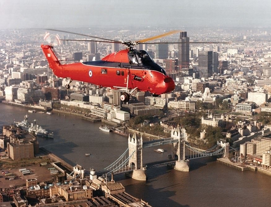 A Royal Flight Wessex helicopter.